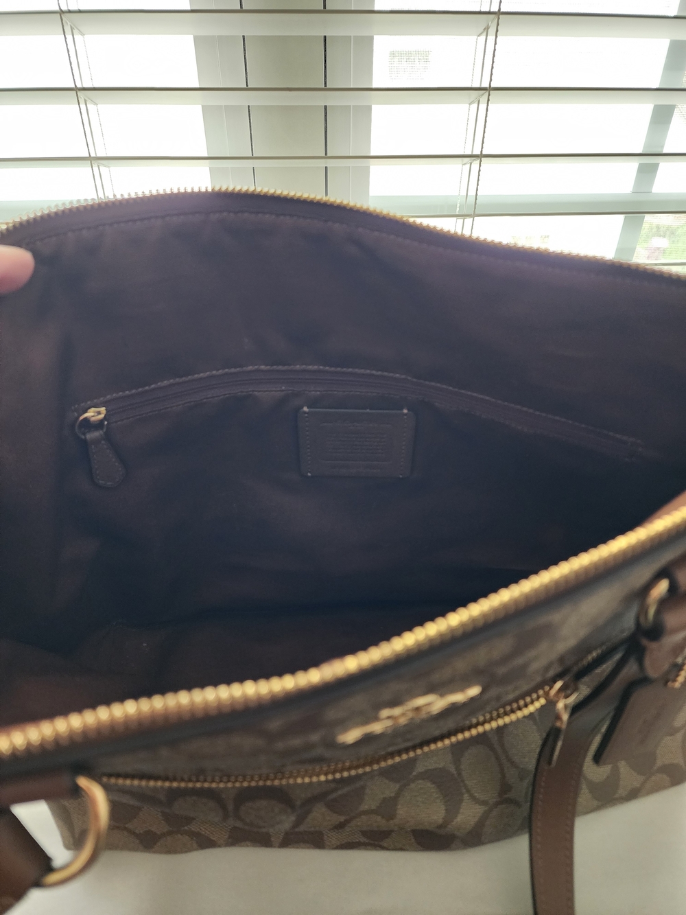 Coach Signature Canvas Tote Bag in Brown - Picture 5 of 6